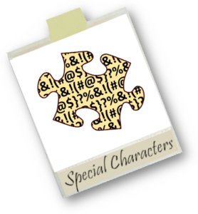 October 2022 – Special Characters